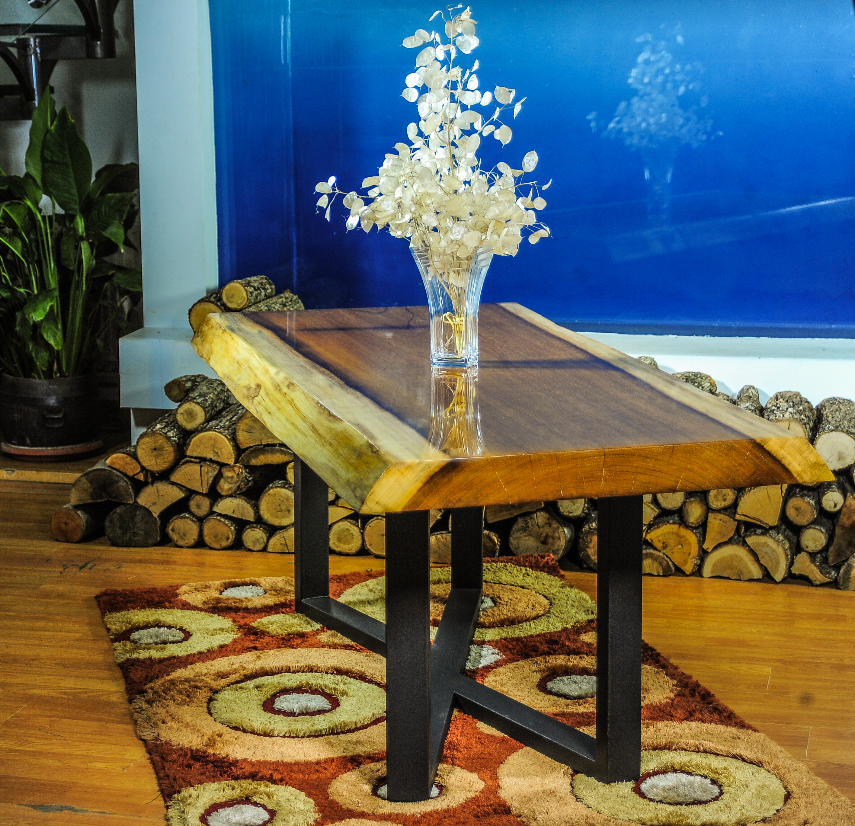 Natural Edges Handmade Iroko Table - Artumwood